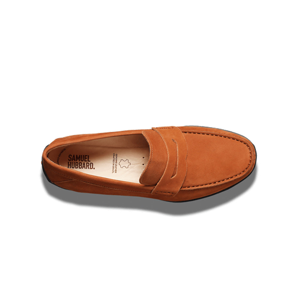 Samuel Hubbard Free Spirit for Him Suede Drivers Tumbled Tan