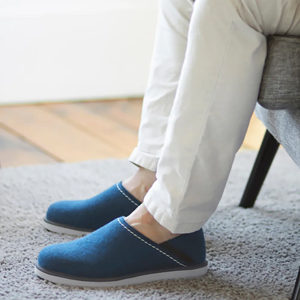 Samuel Hubbard Home Spring Back Slip-on Shoes Royal Blue / Gray