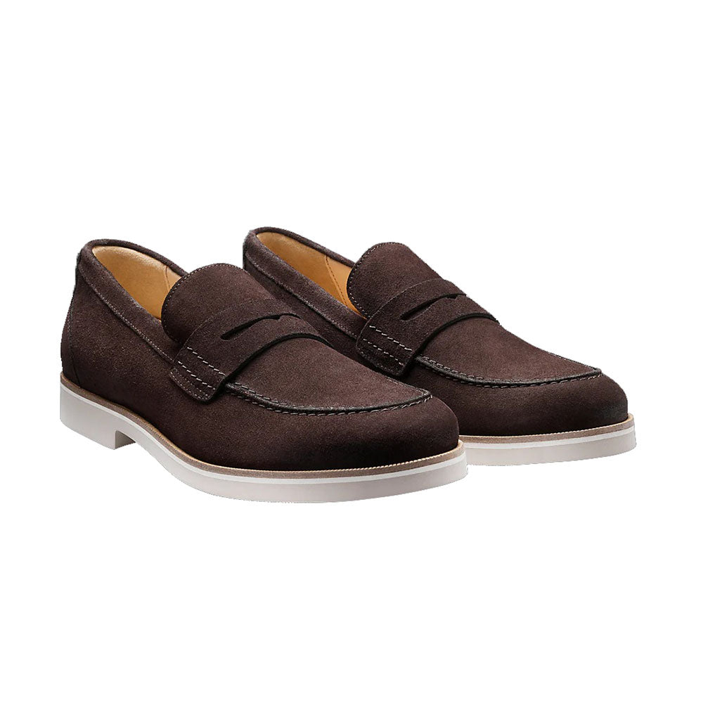 Samuel Hubbard Men's Tailored Traveler Suede Penny Loafers Coffee Bean
