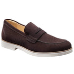 Samuel Hubbard Men's Tailored Traveler Suede Penny Loafers Coffee Bean