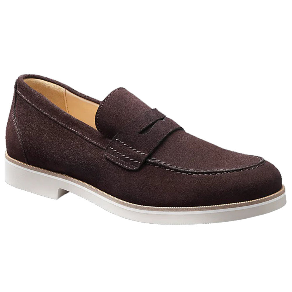 Samuel Hubbard Men's Tailored Traveler Suede Penny Loafers Coffee Bean
