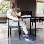 Samuel Hubbard Rafael Lace-Up Nubuck Sneakers Navy