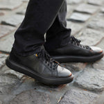 Samuel Hubbard Sunset Leather Sneakers Black/Black Sole