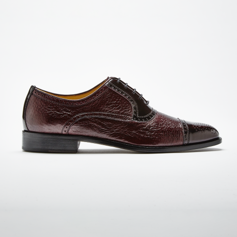 Zelli San Martin Pecarry Lace-Up Cordovan