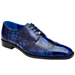 Belvedere Santo Alligator Wingtip Derby Antique Blue (R70)