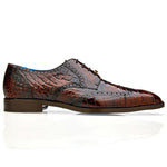 Belvedere Santo Alligator Wingtip Derby Antique Brown