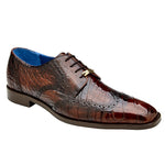Belvedere Santo Alligator Wingtip Derby Antique Brown (R70)