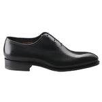 Santoni 10339 Plain Toe Bal Oxford Black