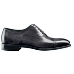 Santoni 2153 Hand Antiqued Cap Toe Bal Oxford Smoke