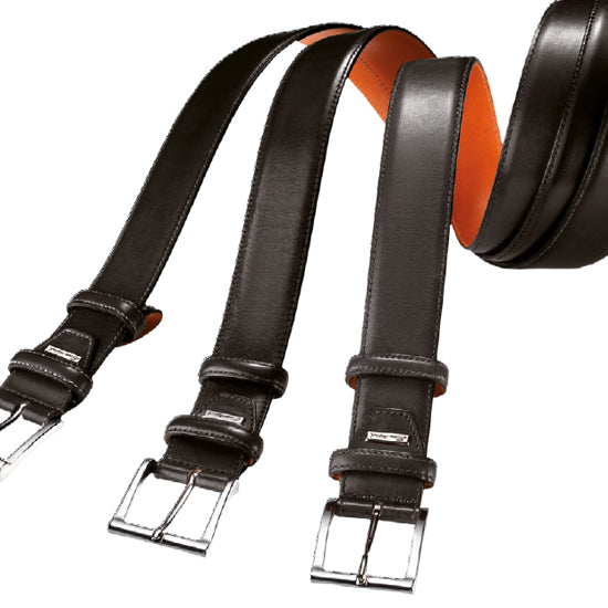 Santoni AA3E OEN Calfskin Belt Black