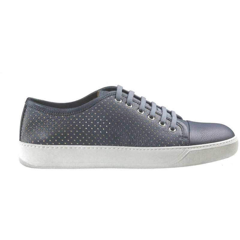 Santoni Acadia SM6 Perforated Leather Sneakers Blue