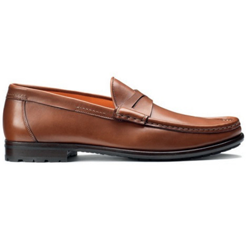 Santoni Penny Loafer Shoes Brown