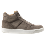 Santoni Ash YS5 Suede High Top Sneakers Taupe