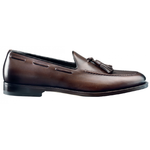 Santoni Ashby Calfsin Tassel Loafers Dark Brown