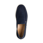 Santoni Backdrop Eco-Friendly Suede Loafers Blue