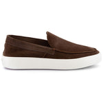 Santoni Backdrop Eco-Friendly Suede Loafers Brown