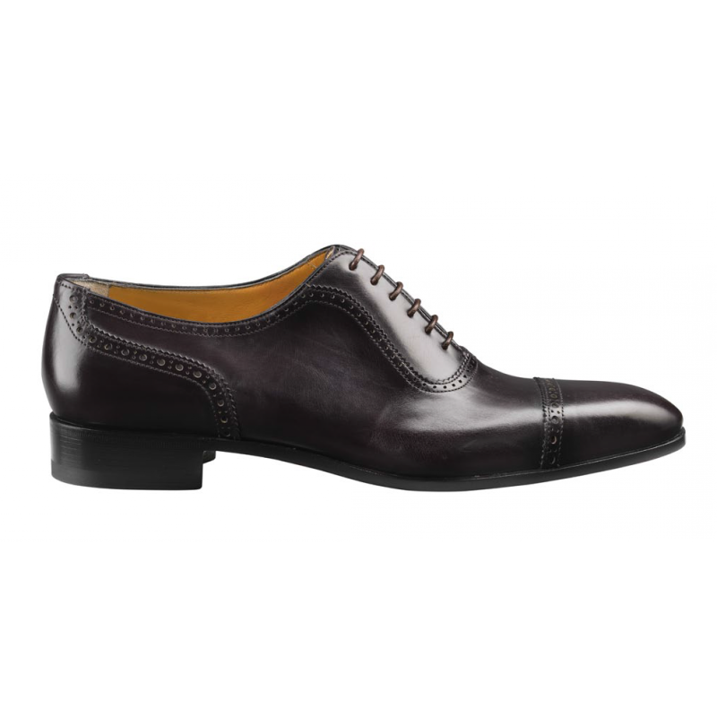 Santoni Barlet Cap Toe Brogues Black