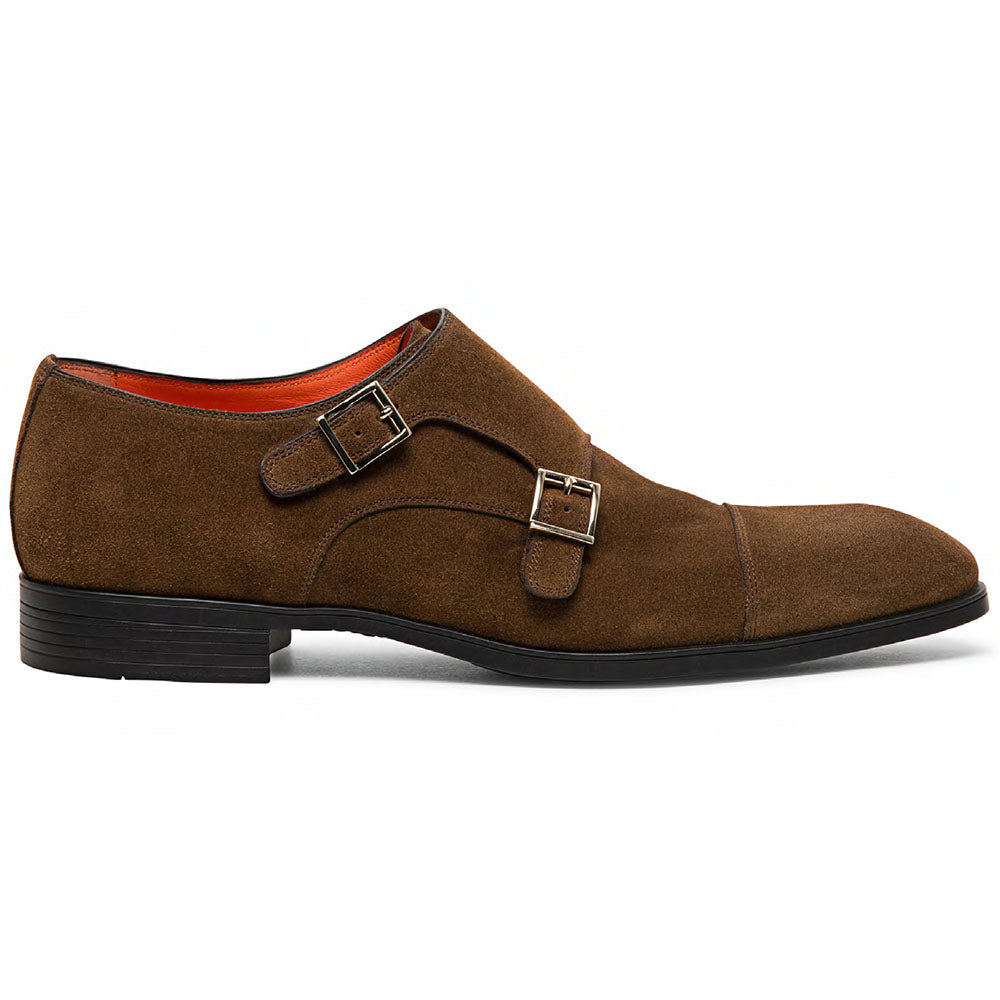 Santoni Beginner Suede Shoes Dark Brown