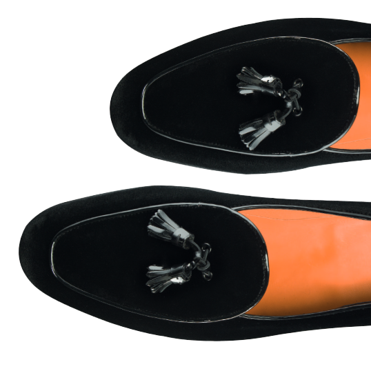 Santoni Bijon 1 Suede Tassel Loafers Black