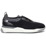 Santoni Boar Stretch Fabric Sneakers Black