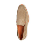 Santoni Boit Suede Loafers Beige