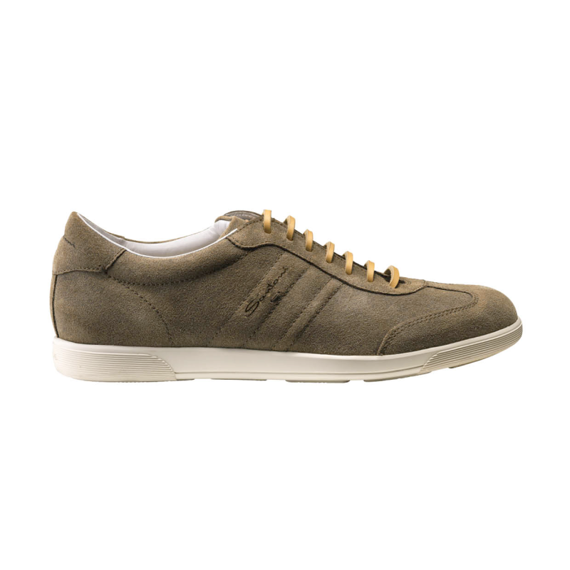 Santoni Bonito S5 Suede Sneakers Taupe