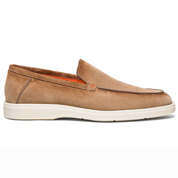 Santoni Botanist A-GEXC30 Suede Loafers Light Brown  display picture 1