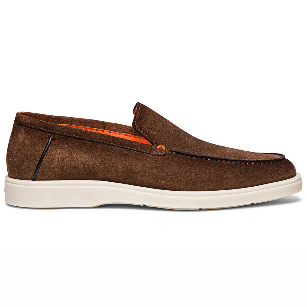 Santoni Botanist A-GEXS50 Suede Loafers Dark Brown