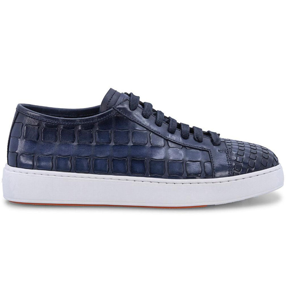 Santoni Byam Woven Sneakers Blue