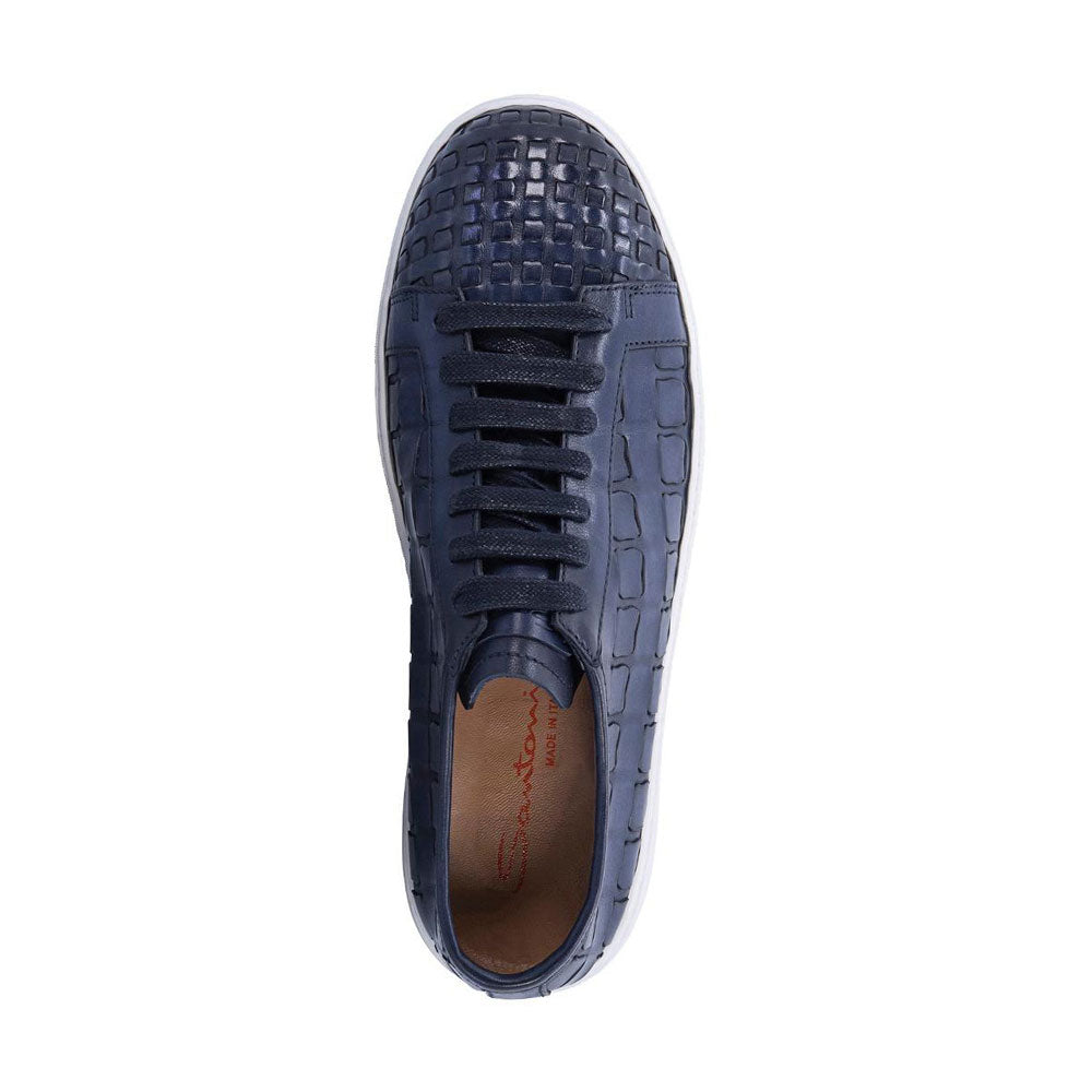 Santoni Byam Woven Sneakers Blue