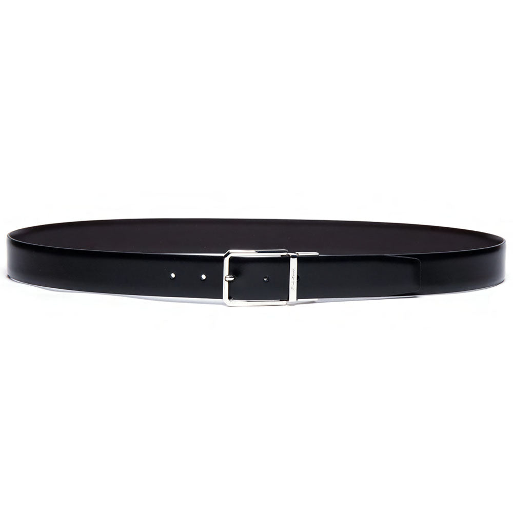 Santoni Calfskin Adjustable / Reversible Belt Dark Brown