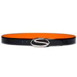 Santoni Calfskin Belt Black