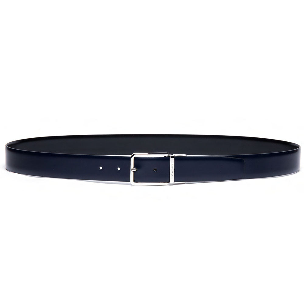 Santoni Calfskin Belt Dark Blue / Black
