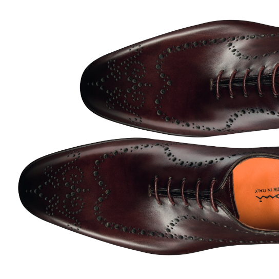 Santoni Calvin 4 Wingtip Bal Oxford Burgundy