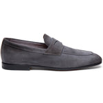 Santoni CARLOS-P-EAAG62 Suede Penny Loafer Grey