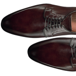 Santoni Chelsey 4 Goodyear Welted Plain Toe Bluchers Burgundy