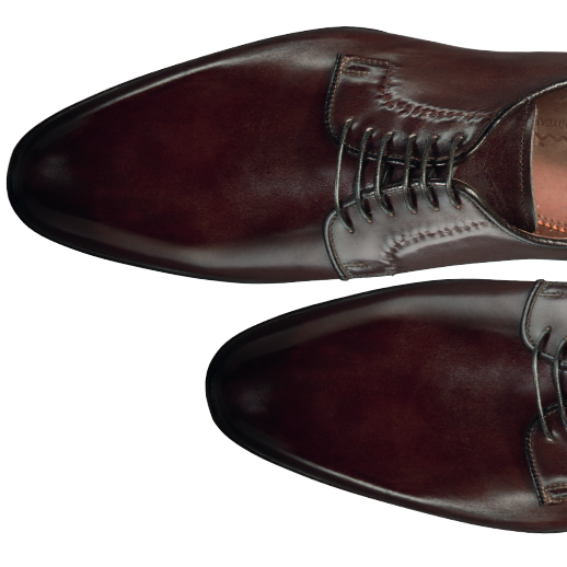 Santoni Chelsey 4 Goodyear Welted Plain Toe Bluchers Burgundy