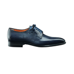 Santoni Chelsey M6 Plain Toe Bluchers Blue
