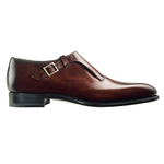 Santoni Clayton 4 Goodyear Welted Monk Strap Shoes Rust