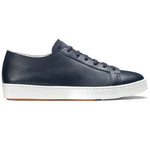 Santoni Cleanic MI Tumbled Calfskin Sneaker Blue