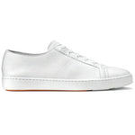 Santoni Cleanic MI Tumbled Calfskin Sneaker White