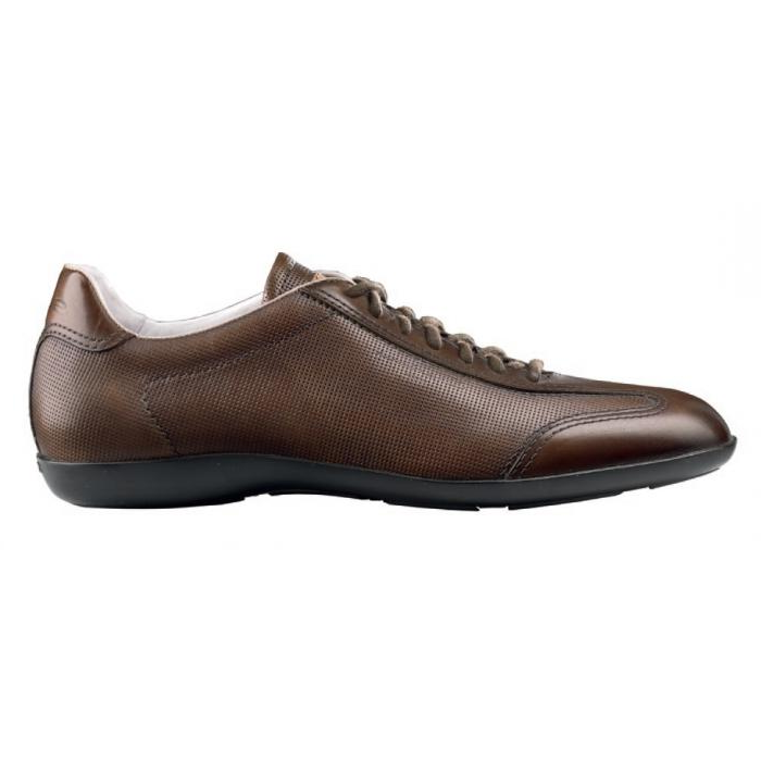 Santoni Cobia 3 Baby Calfskin Sneakers Dark Brown