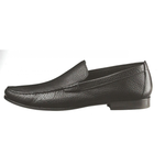 Santoni Cody SP Pebble Grain Loafers Dark Brown