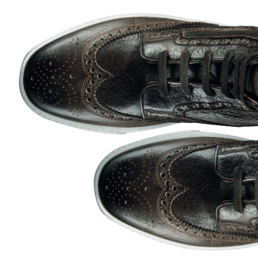 Santoni Cornel P3 Wingtip Sneakers Boots Dark Brown