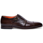 Santoni Daemons SLFT50 Double Monkstrap Shoes Dark Brown