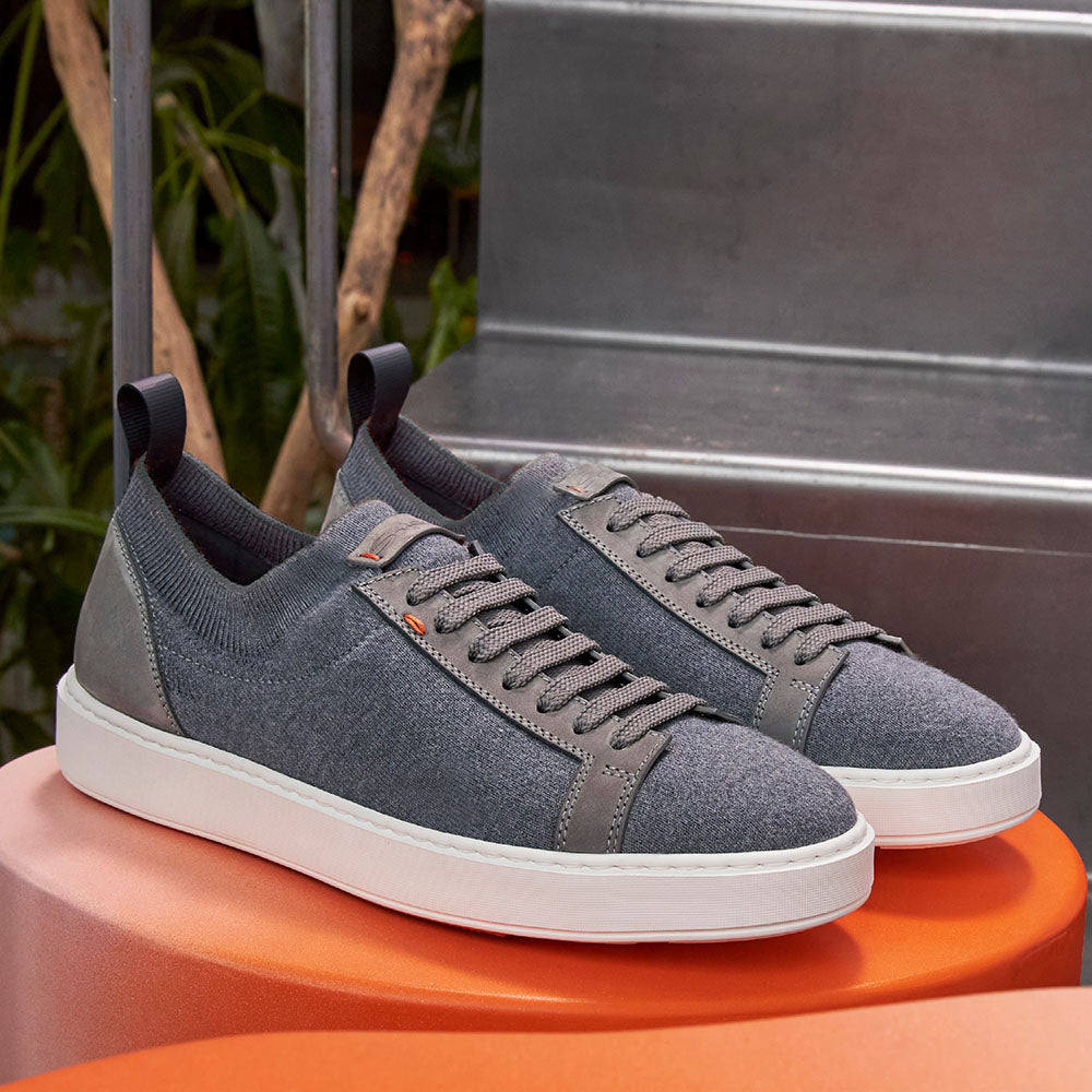 Santoni Daftest HODG62 Nubuck Sneakers Gray