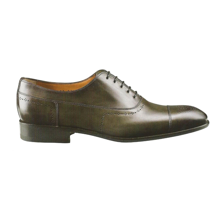 Santoni Danby B Medallion Toe Oxfords Dark Brown