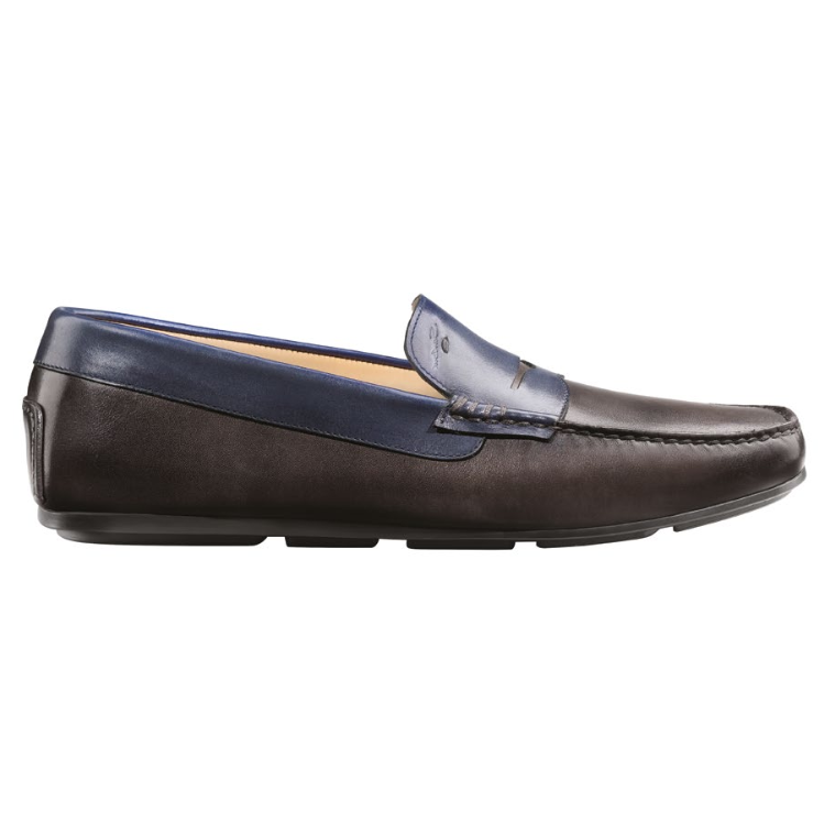 Santoni Danton BT3 Driving Loafers Dark Brown