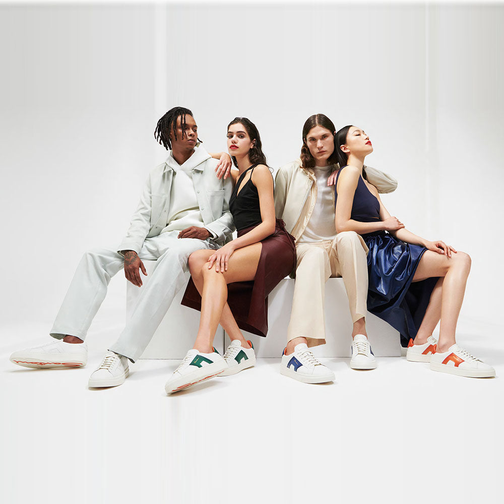 Santoni DBS1 Calfskin Sneakers Puro White / Green