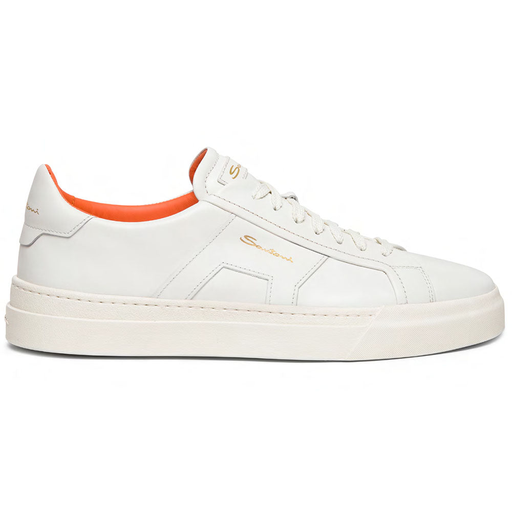 Santoni DBS1 Calfskin Sneakers Puro White / White